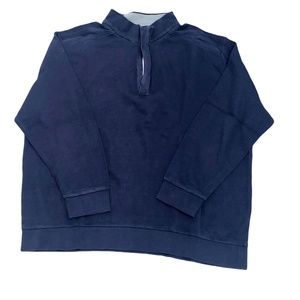 GREG NORMAN NAVY BLUE COTTON QUARTER ZIP SIZE XL